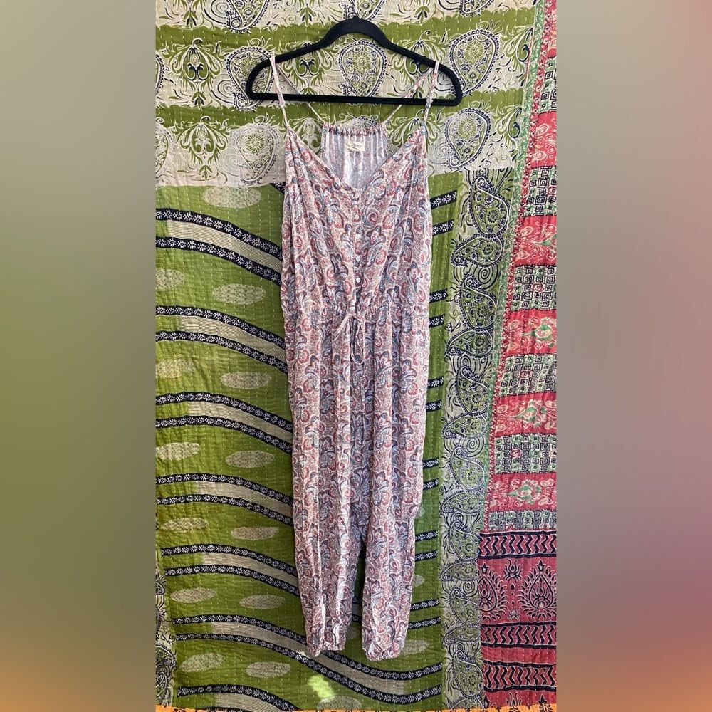 Denim & Supply Ralph Lauren Multicolor Paisley Jogger Jumpsuit Size Extra Small